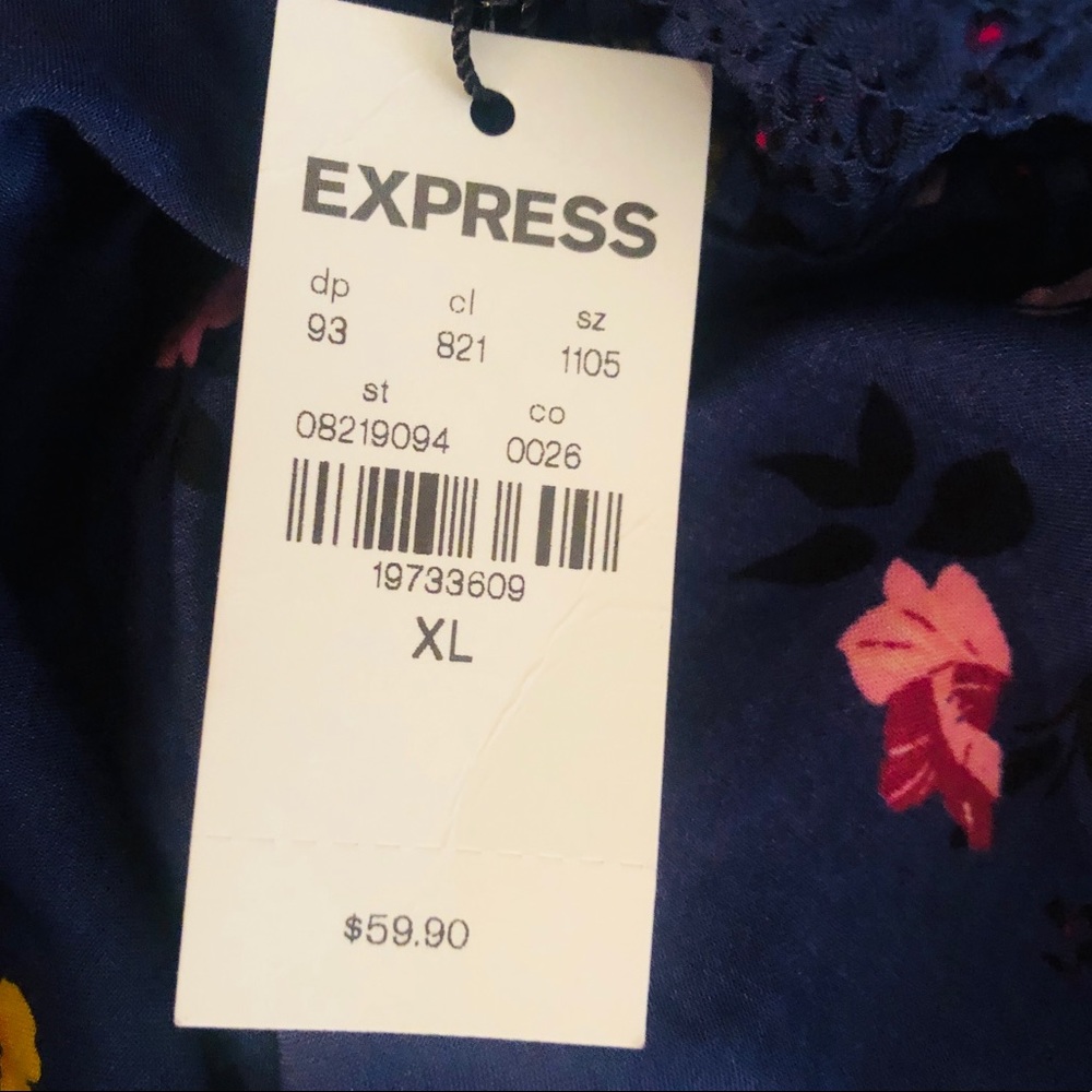 EXPRESS Floral Wrap Front Maxi Skirt Sz XL - Picture 11 of 11